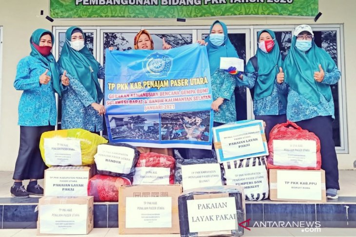 PKK PPU donasikan uang-barang untuk korban bencana di Kalsel-Sulbar