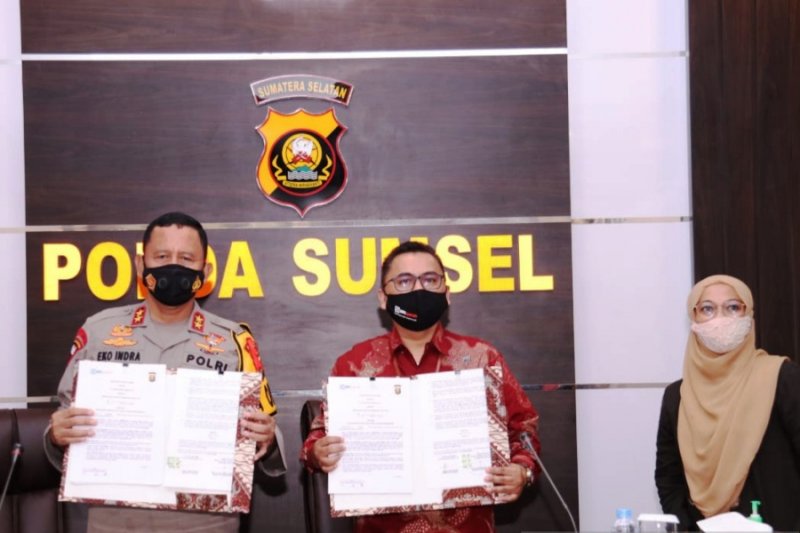 Polda Sumsel-BRI Syariah kerja sama bangkitkan UMKM keluarga polisi jurnalsumatra,sumsel,palembang