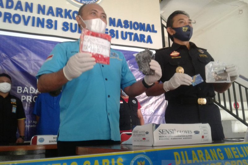 BNN Sulut-Bea Cukai tangkap dua tersangka narkotika