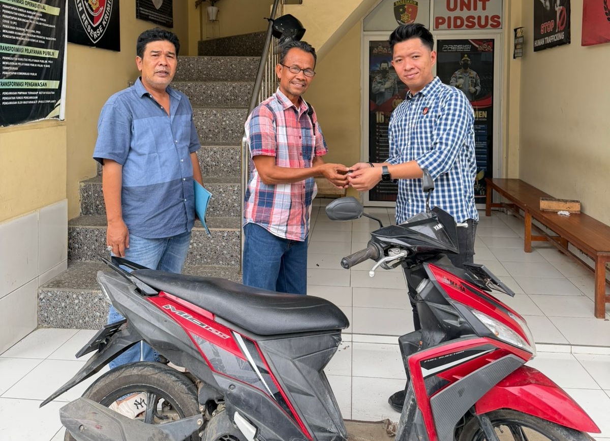 Sat Reskrim Polres Lahat Kembalikan Sepeda Motor ke Pemilik